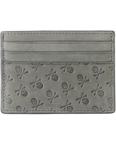 Johnston & Murphy Kingston Leather Card Case - Gray