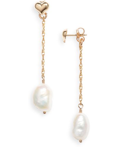SET & STONES Eloise Freshwater Pearl Drop Earrings - White