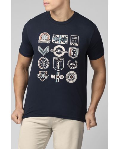 Ben Sherman Scooter Clubs Graphic T-shirt - Blue