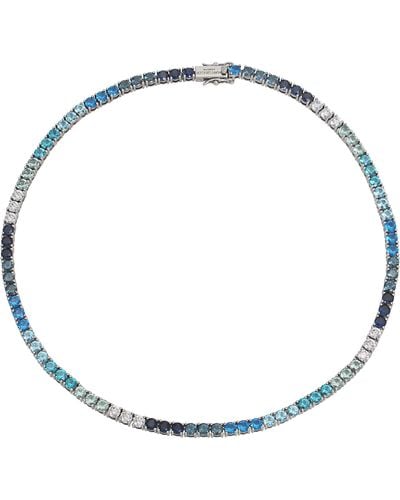 Kurt Geiger Rainbow Cubic Zirconia Tennis Collar Necklace - White