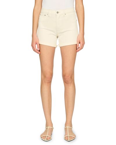 DL1961 Zoie Mid Rise Relaxed Denim Shorts - White