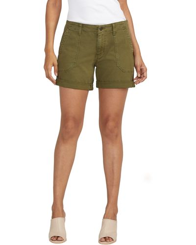 Jag Alex Safari Stretch Cotton Shorts - Green