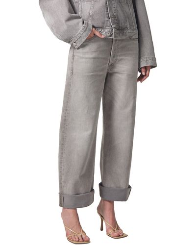Citizens of Humanity Ayla High Waist baggy Wide Leg Jeans - Gray