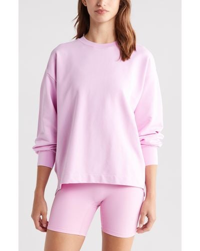 Zella Swoop Crewneck Sweatshirt - Pink