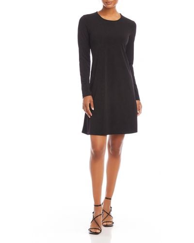 Karen Kane Long Sleeve Jersey Minidress - Black
