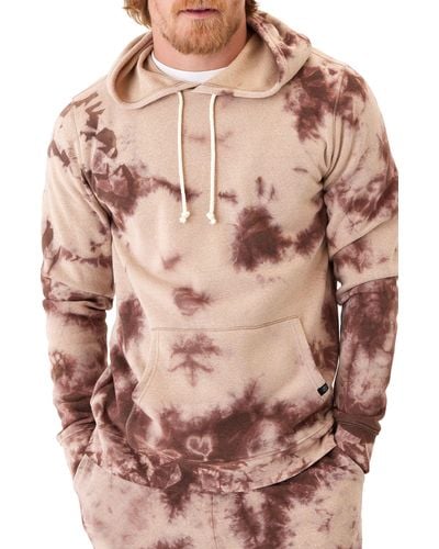 Threads For Thought Rory Triblend Tie Dye Hoodie - Pink