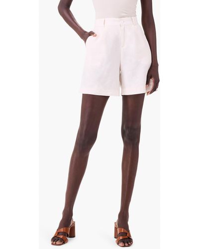 NIC+ZOE Nic+zoe Rumba Organic Linen Blend Shorts - White