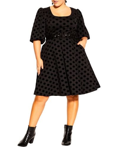 City chic spot shop flock dress