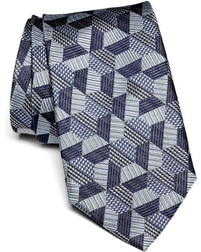 Jack Victor Holton Jigsaw Silk Tie - Blue