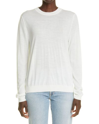 Partow Greta Virgin Wool Sweater - White