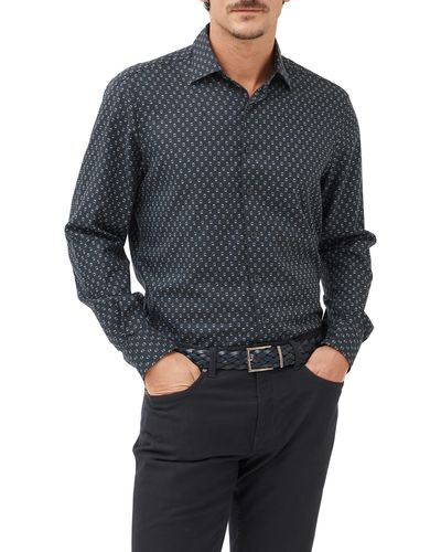 Rodd & Gunn Woodhouse Geometric Print Button-up Shirt - Gray