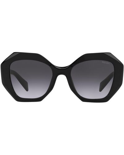 Prada 53mm Hexagon Sunglasses - Black