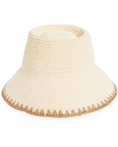 Madewell Whipstitch Straw Bucket Hat - Natural