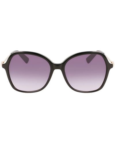 Longchamp 57mm Amazone Modified Rectangle Sunglasses - Purple