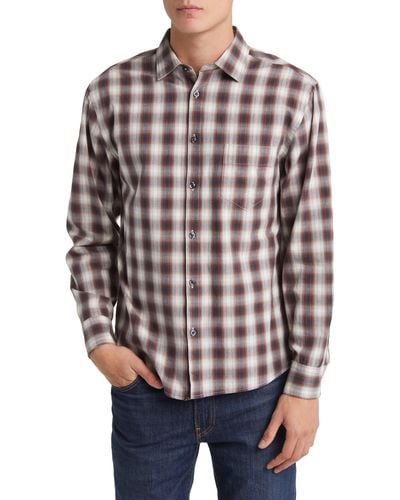 Billy Reid Tuscumbia Shadow Plaid Regular Fit Cotton Button-up Shirt - Multicolor
