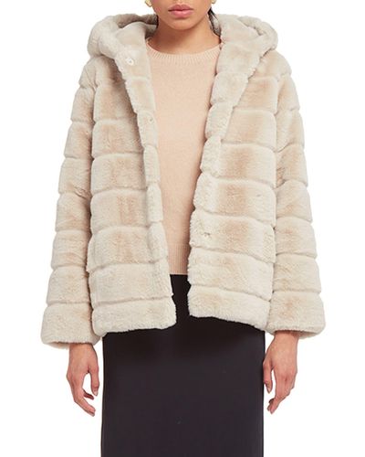 Apparis Goldie 5 Faux Fur Coat - Natural