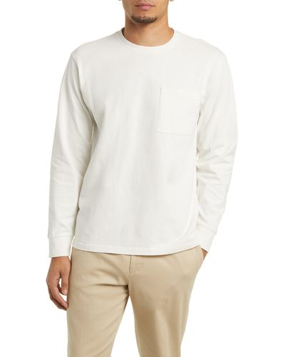 Rails Cyd Long Sleeve Cotton T-shirt - White