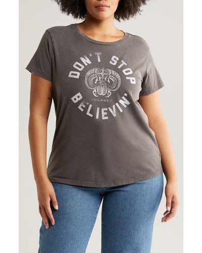 Lucky Brand Don't Stop Believin' Graphic T-shirt - Brown