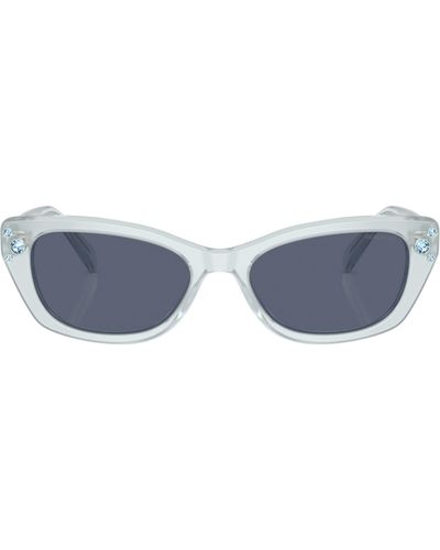 Swarovski Constella 54mm Polarized Pillow Sunglasses - Blue