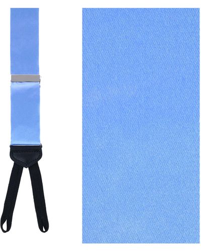 Trafalgar Sutton Silk Formal Suspenders - Blue