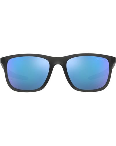 Prada 54mm Gradient Pillow Sunglasses - Blue