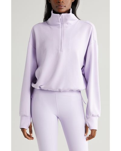 Zella Modal Half Zip Pullover - Purple
