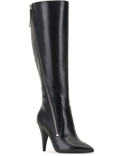 Vince Camuto Alessa Knee High Pointed Toe Boot - Black