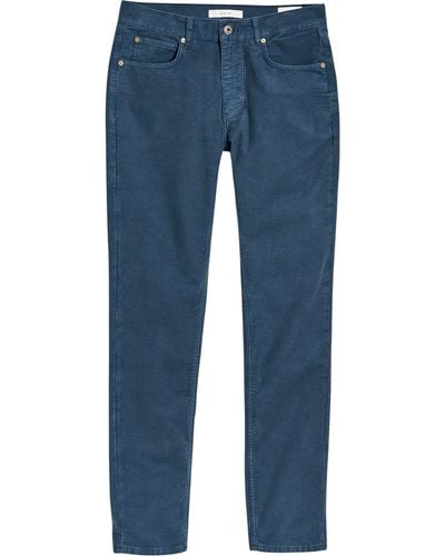 Billy Reid Moleskin Slim Fit Five Pocket Pants - Blue