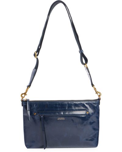 Isabel Marant Nessah Leather Crossbody Bag - Blue