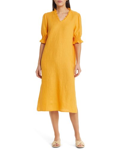 Masai Nydela Linen Shift Dress - Yellow
