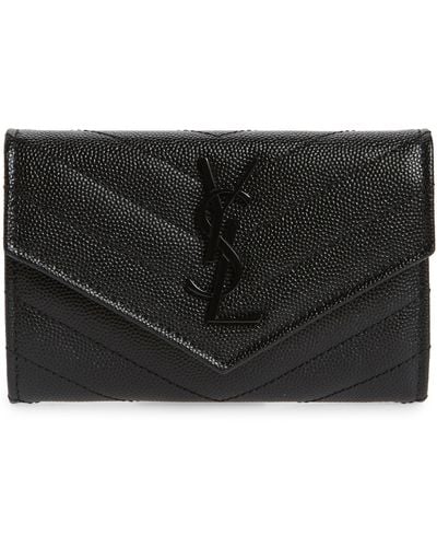 Monogram quilted leather french wallet 2025