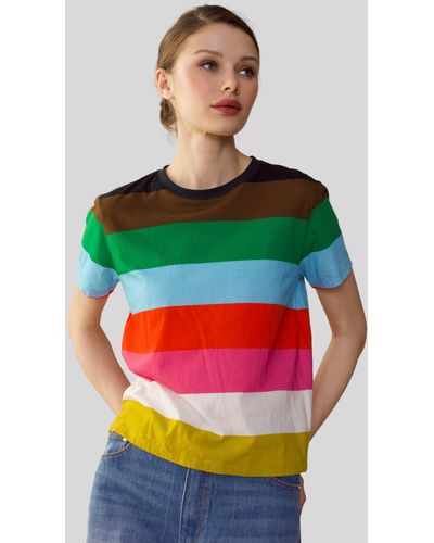 Cynthia Rowley Stripe T-shirt - Green
