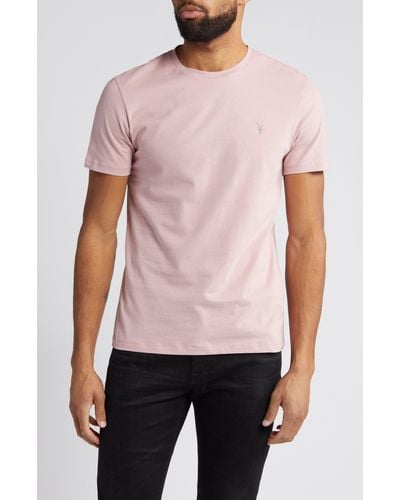 AllSaints Brace Tonic Slim Fit Cotton T-shirt - Pink