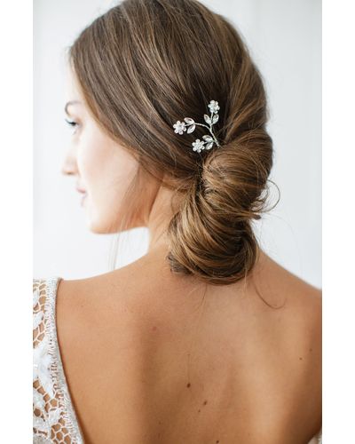 Brides & Hairpins Ameenah Floral Crystal Pin - Brown