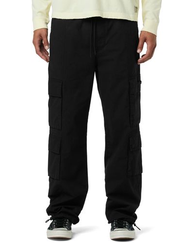 Hudson Jeans Drawstring Stretch Cotton Cargo Pants - Black