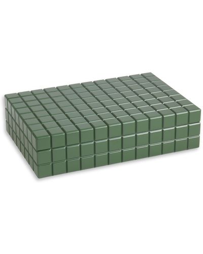 Bey-berk Modern Cube Watch Storage Box - Green