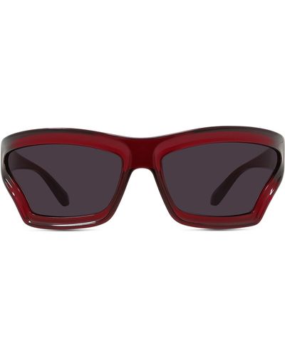 Loewe X Paula's Ibiza 70mm Oversize Mask Sunglasses - Purple