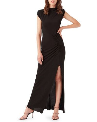 Diane von Furstenberg Apollo Side Slit Maxi Dress - Black