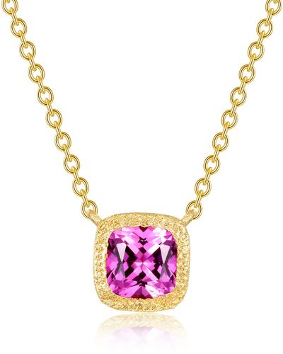 Lafonn Lab Created Sapphire Pendant Necklace - Pink