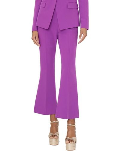 MILLY Cady Flare Crop Pants - Purple