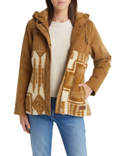 Pendleton Blanca High Pile Fleece & Corduroy Jacket - Multicolor