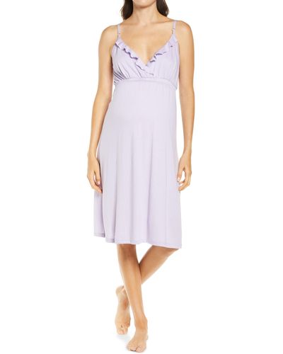 Belabumbum Elle Nursing/maternity Nightgown - Purple