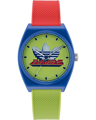 adidas Project Two Grfx Resin Strap Watch - Blue