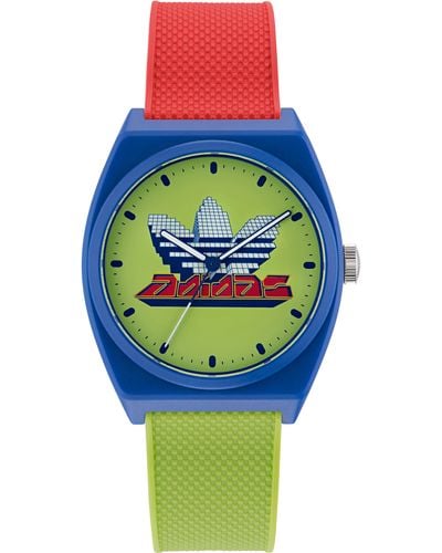 adidas Project Two Grfx Resin Strap Watch - Blue