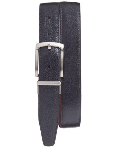 Torino Reversible Leather Belt - Blue