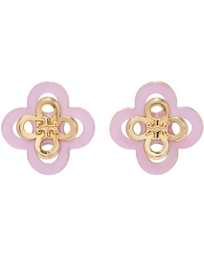 Tory Burch Kira Clover Stacked Stud Earrings - Pink