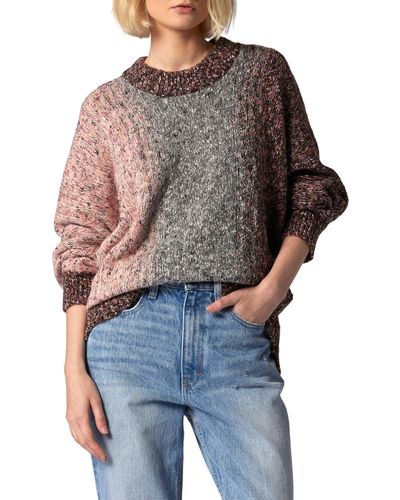 Equipment Hortense Colorblock Sweater - Gray
