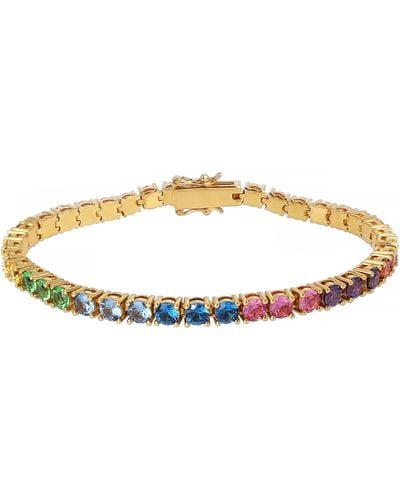Kurt Geiger Rainbow Crystal Tennis Bracelet - Multicolor