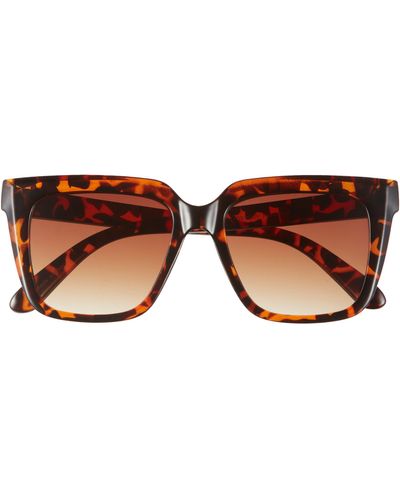 BP. 54mm Gradient Square Sunglasses - Brown