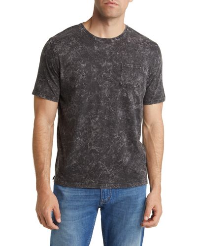 Stone Rose Acid Wash T-shirt - Black